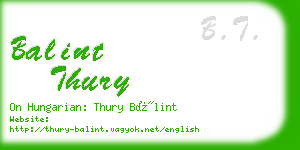 balint thury business card